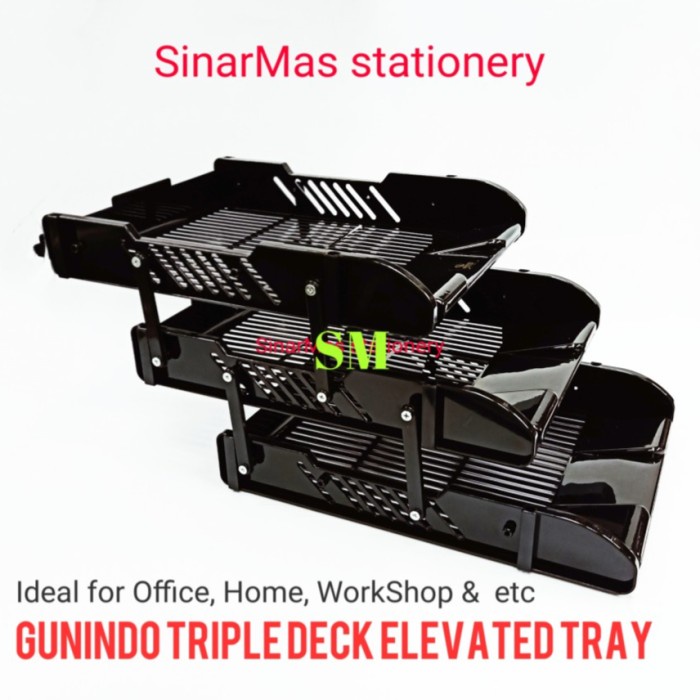 

Terlaris Gunindo Dokument Tray 3 Deck Elevated Filing Folder Kabinet