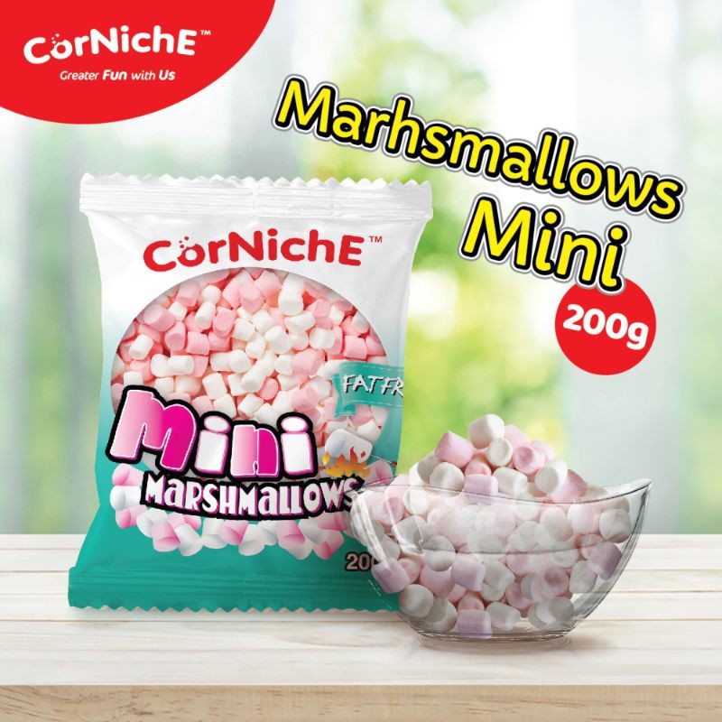 

CORNICHE MINI PINK AND WHITE MARSHMALLOW 200GR MARSHMELLOW MARSMELLOW MARSMALLOW MARSMELO