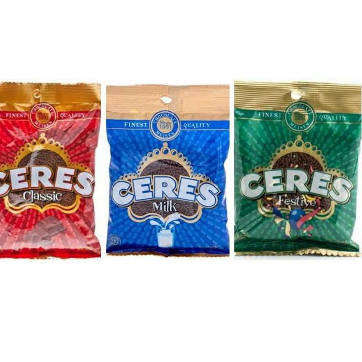 

CERES HAGELSLAG CLASSIC FESTIVE WARNA WARNI MILK 200 GRAM MEISES MESES COKLAT TABUR