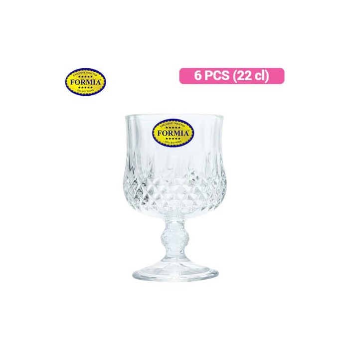 Terlaris Formia Gelas Minum Wine Crystal Cognac 22 6 Pcs/Set Fr605C28