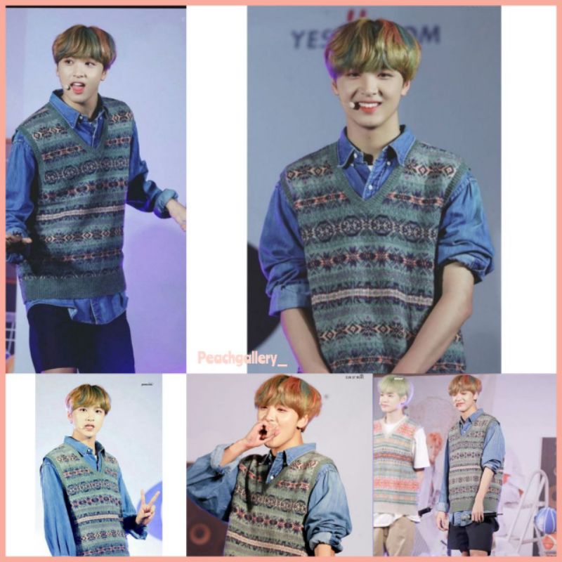 [REALPICT] VEST HAECHAN NCT DREAM Rompi Rajut outfit