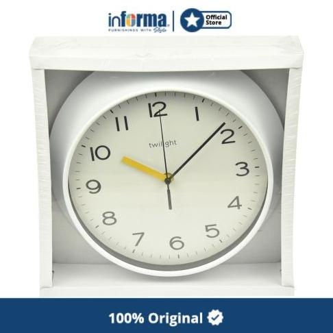 Informa - Twilight Jam Dinding 29 Cm - Putih