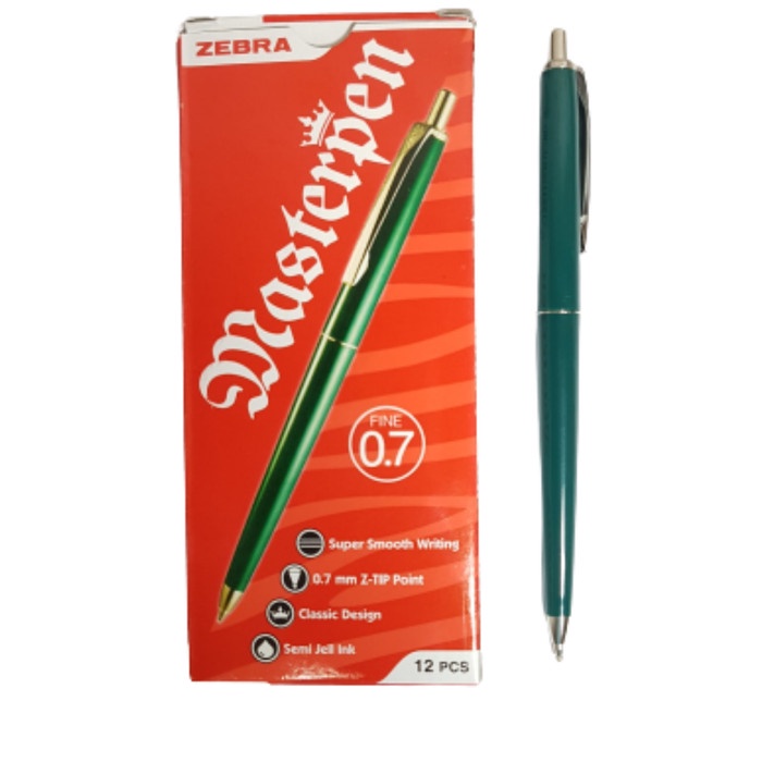 

Terlaris Bolpen Zebra Masterpen 0.7 (Lusin)