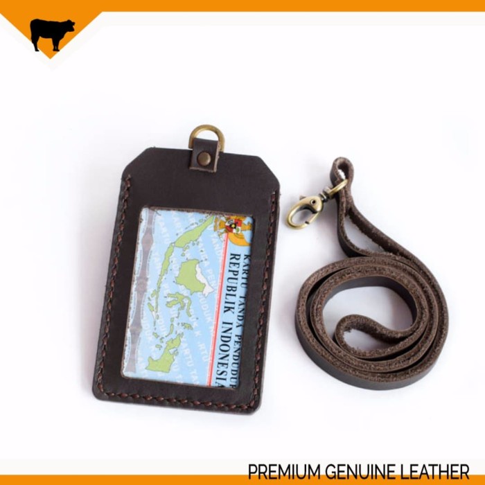 

Terlaris Id Card Kulit Asli Nametag Genuine Leather Gantungan Id Card Kulit