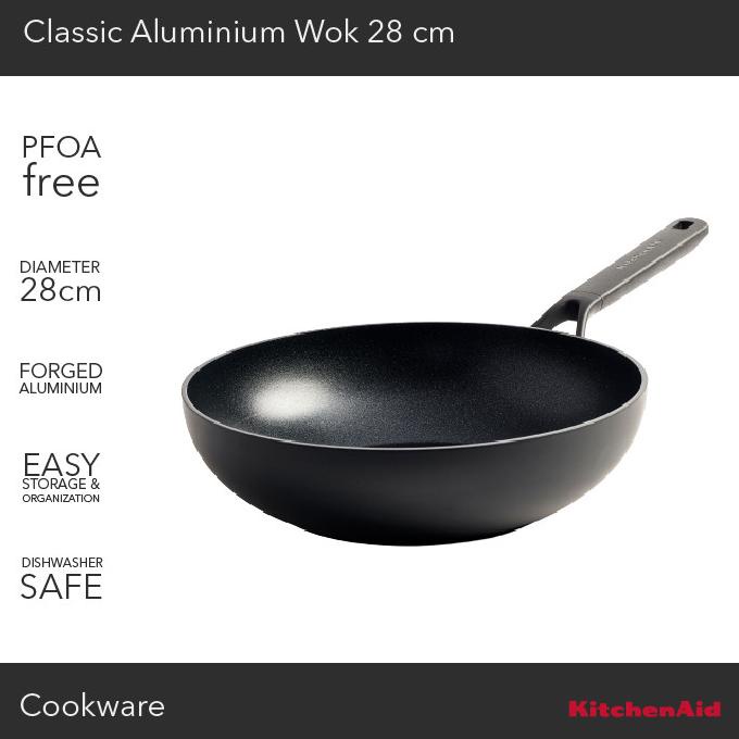 Kitchenaid Classic Forged Hardened Aluminium Wok 28 Cm Cc003242-001
