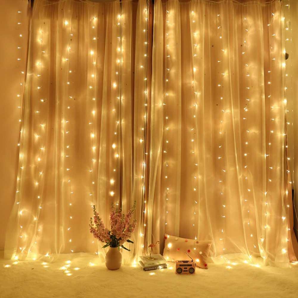 TaffLED Lampu Hias Gorden String Lights Wedding Decoration 3x3 Meter - 300L