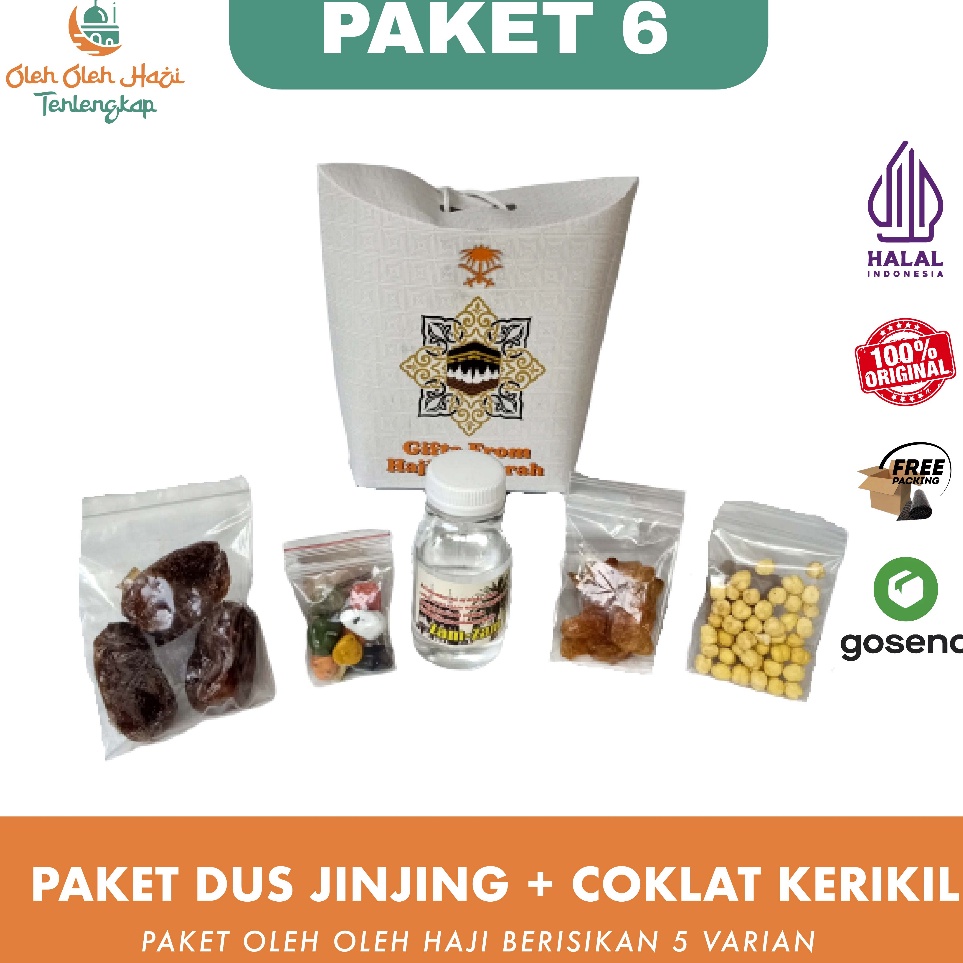 

5.5 COD Paket oleh oleh haji dan umroh dus jinjing air zamzam ori + kacang arab + coklat kerikil