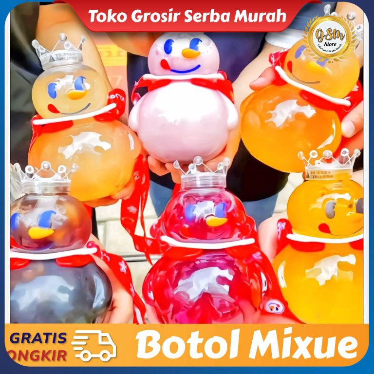 10.10 Promo &gt;&gt; Botol Minum Mixue Snow King Viral 700 ml Tumblr Mixue Viral Tumblr Maskot Mixue Limited edition