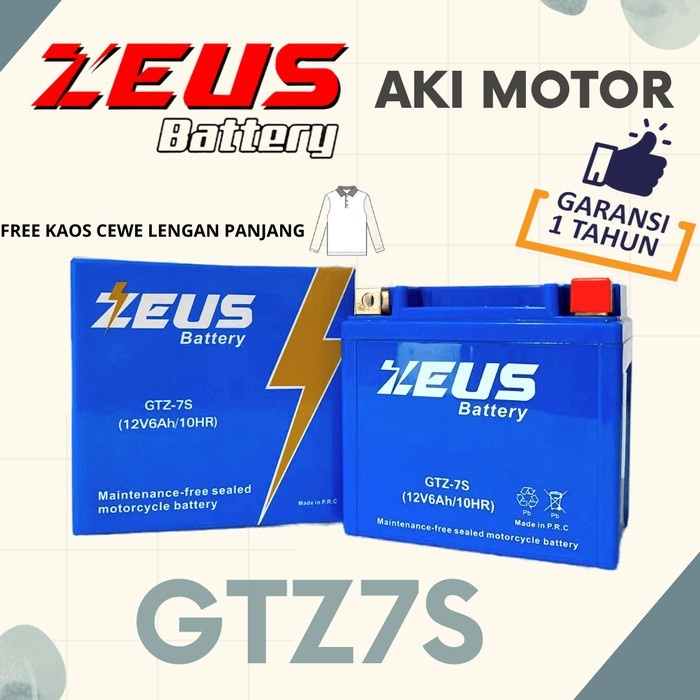 Aki Motor Honda Genio ISS Zeus GTZ7S High Spec Accu Kering Aki Gel MF