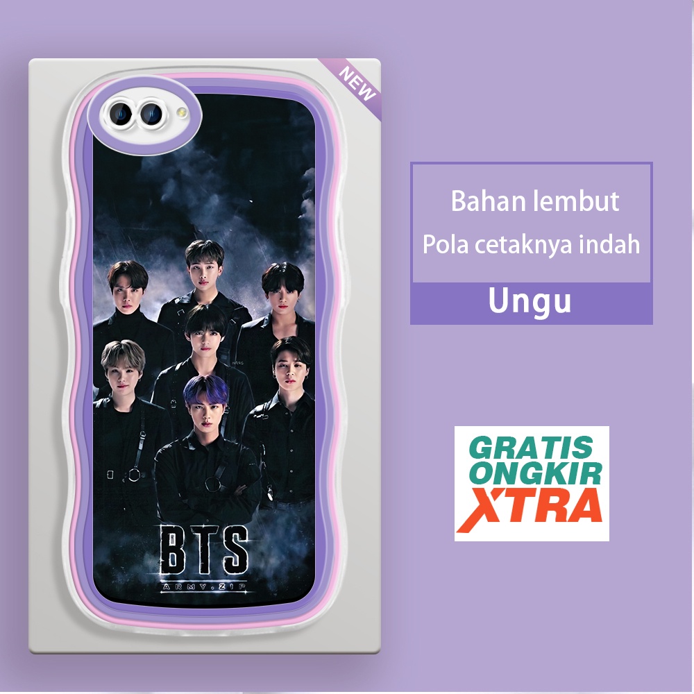 Mulia OPPO NEO 9 A3S A5 A7 A5S A9 2020 A12 A12S A12E  Casing Ponsel  Pola MV BTS  warna-warni gelomb