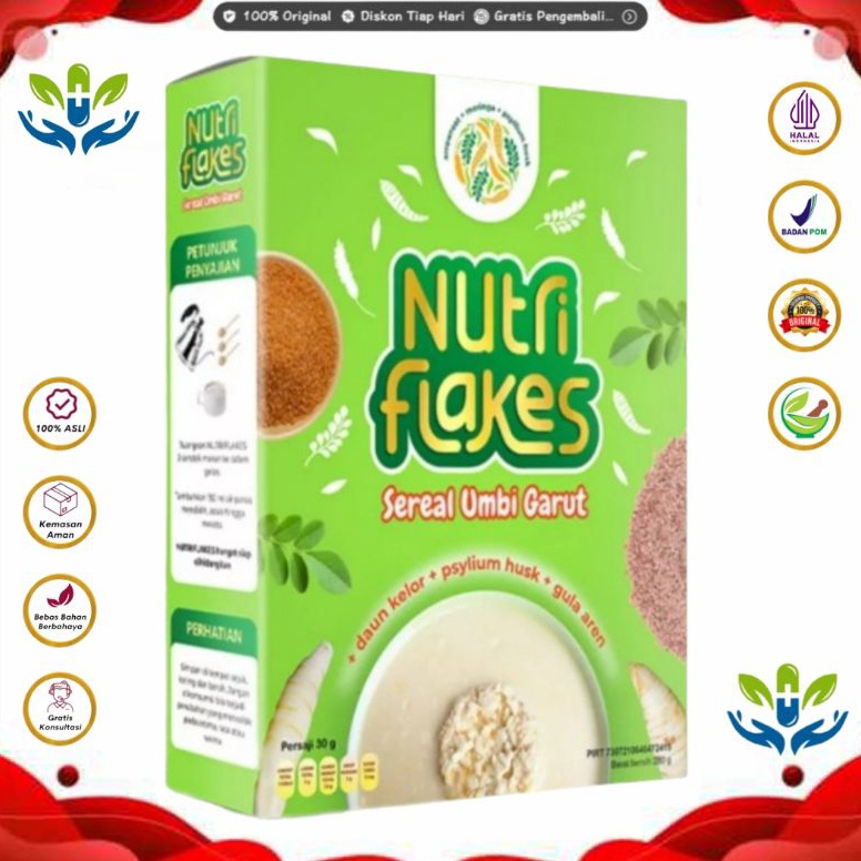 

ず Nutriflakes Sereal Umbi Garut Asam LambungAmpuh Mengatasi Asam Lambung Gerd, Maag 1 ☾