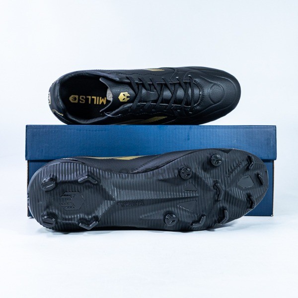 Terlaris Sepatu Bola Mills Davor Fg Black Gold 9301401 Original Bnib