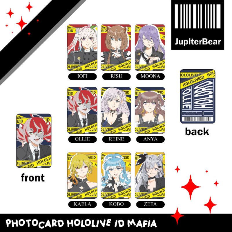 [Hololive Id] Photocard art Print Hololive Id Mafia by juby