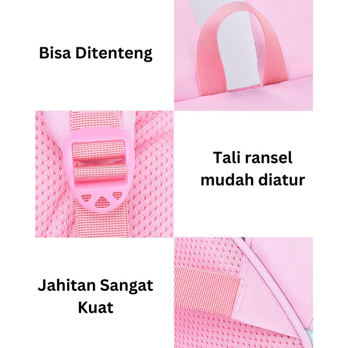 Tas Ransel Anak Perempuan / Tas Sekolah Anti Air Bisa Dijinjing