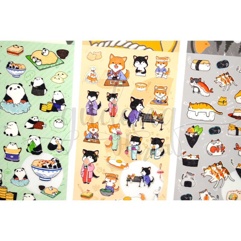 Stiker Nekoni Food And Animal Sticker Motif Makanan Dan Hewan Lucu DIY GH 303418