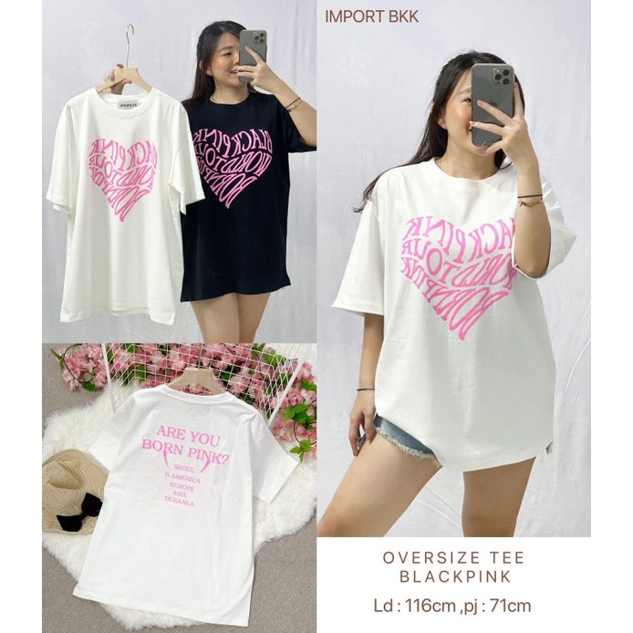 MDLV ~ Kaos Oversize Tee Black Pink BKK