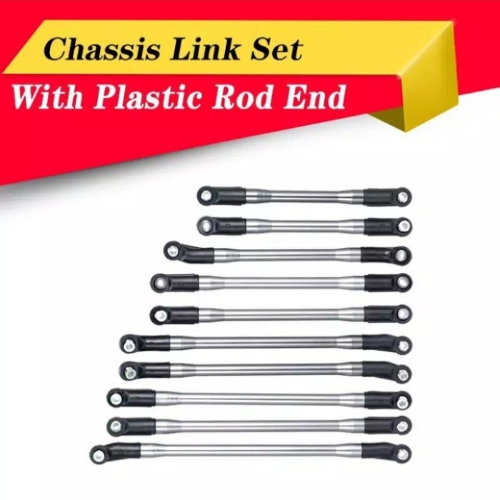 10pcs Metal link Rod plastik 313mm Linkrod Rc 1/10 Axial scx10 II