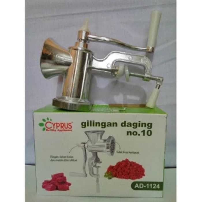 Cyprus Hand Meat Grinder No. 10 Ad-1124 / Penggiling Daging Manual