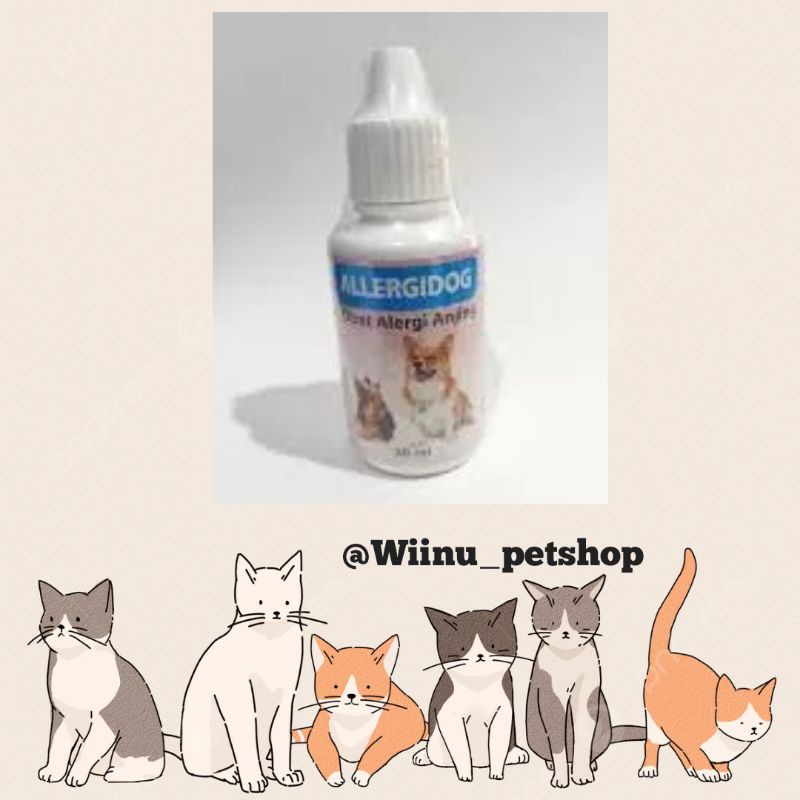 ALLERGI DOG DROP-Obat Anjing Alergi Mengobati Alergi Anjing Karena Makanan Serbuk Kutu Parasit Jamur