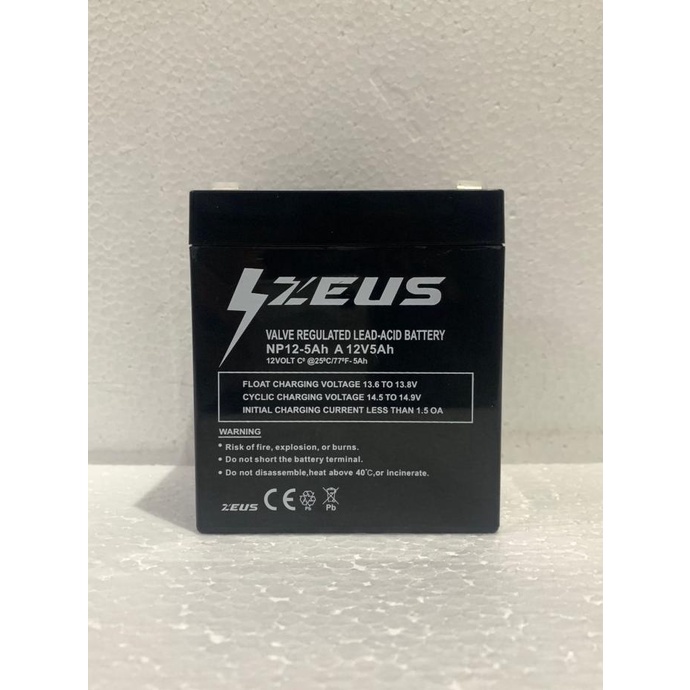Bonus Mini Gold Special Price Aki Ups Zeus 12V 5Ah - Baterai Ups Aki Kering Batere Ups Accu Vrla