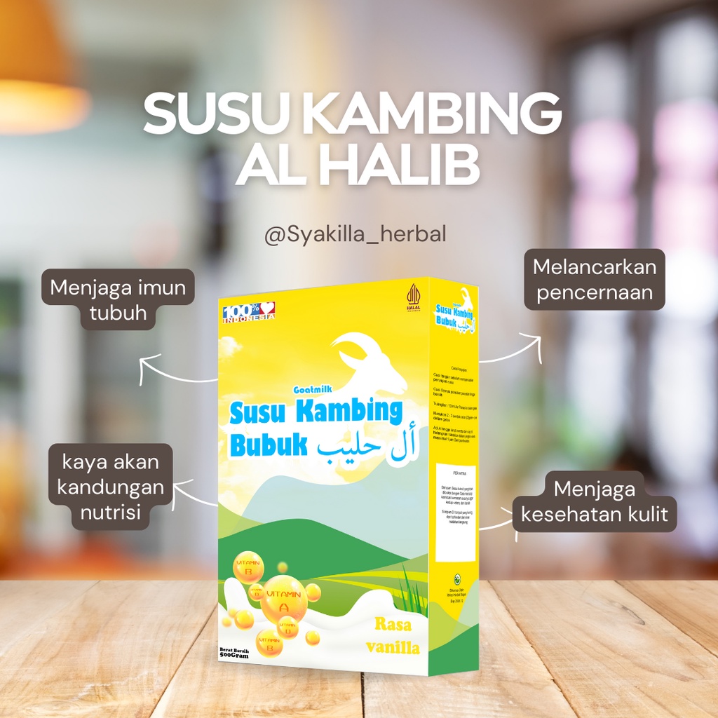 

Susu Kambing Al halib - Susu kambing murni Menjaga Kesehatan Tubuh 500Gram