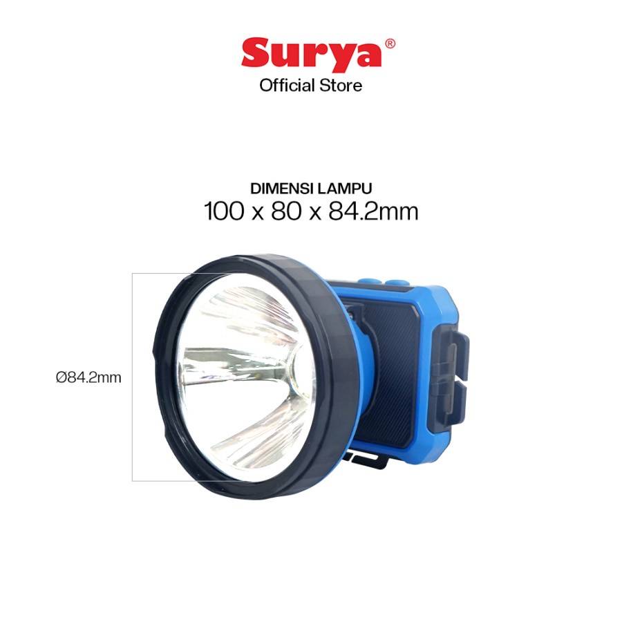 Senter Kepala Surya SYH L205a Cahaya Sinar Putih 20w Head Lamp Emergency Torch Flash White Light Led