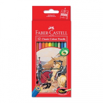 

Terbatas.. Pensil Warna Faber Castell Classic Colour Pencils 12 Long Panjang #115852 Kemasan Dus 81