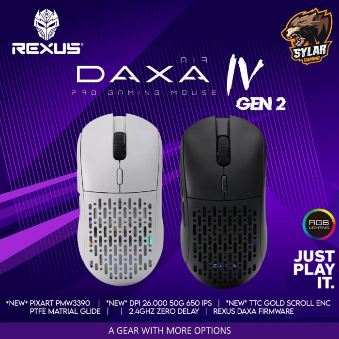 Rexus Daxa Air IV RGB Wireless Gaming Mouse