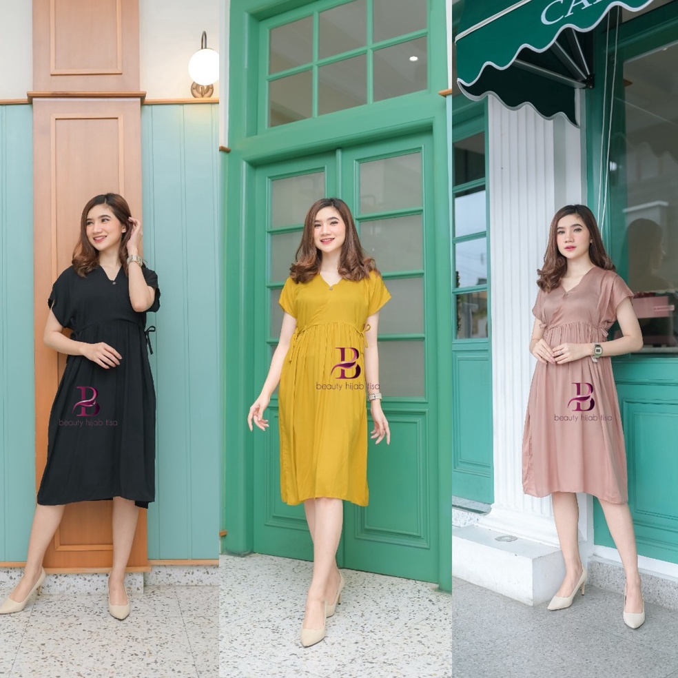 SALE| Lyodra Daster Kimono Pendek Polos Remaja Busui Model Terbaru Dan Kekinian 2022 Tali Samping Ra