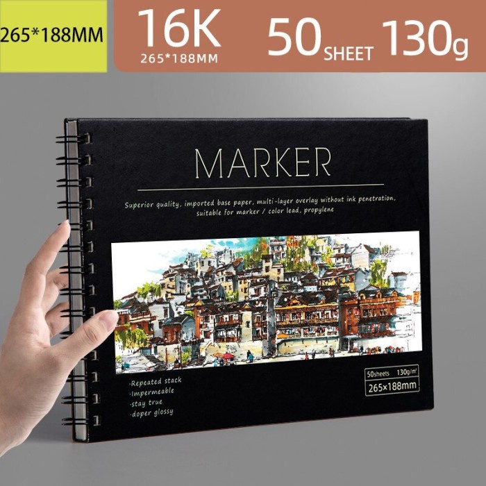 

Marker Pad 50 Sheets 130g Professional No Penetration Sketchbook Mada