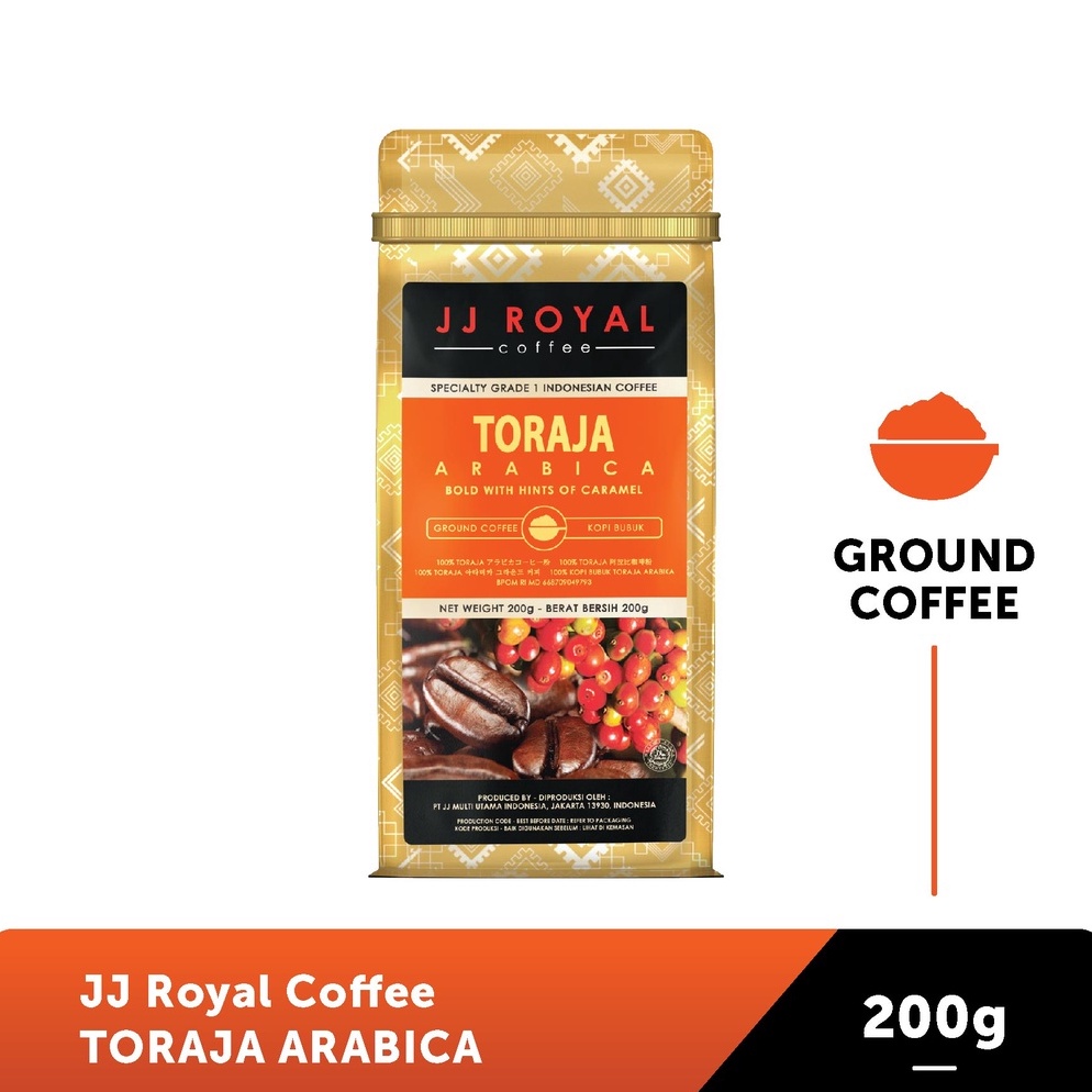 

Terkini.. JJ Royal Coffee Toraja Arabica Ground (Kopi Bubuk) Bag 200gr 7S9