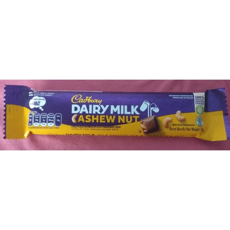 

Cadbury Dairy Milk Cashew Nut 30 Gram