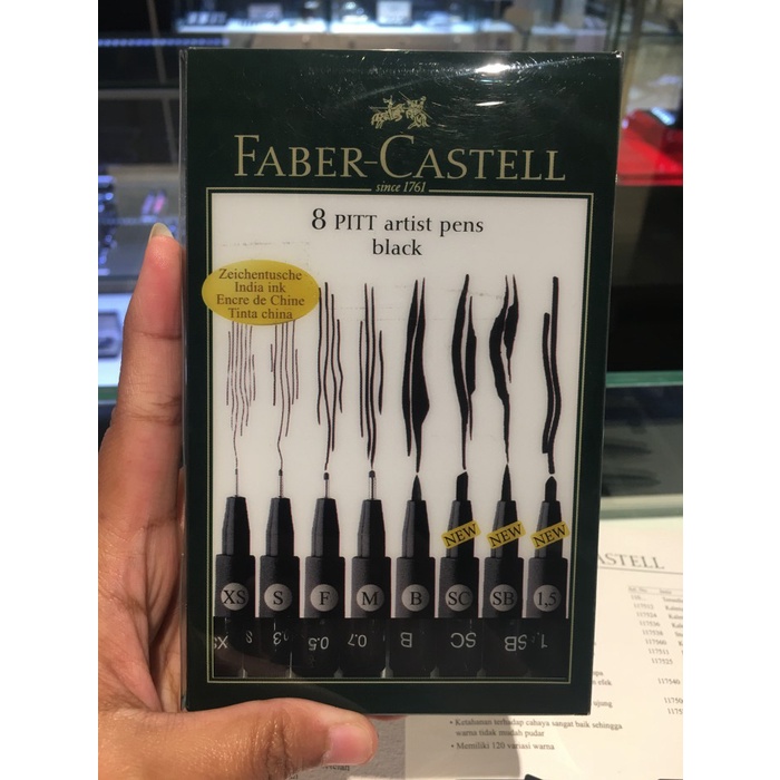 

Best Seller Faber-Castell Pitt Artist Pen Black Set 8