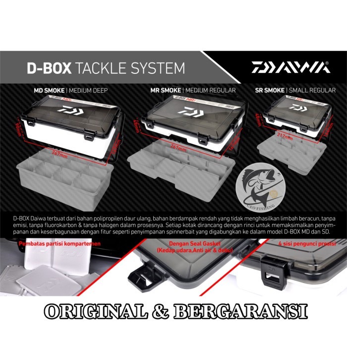 Terlaris Tackle Box Kotak Umpan Pancing Daiwa D-Box Tackle Sistem Md Mr Sr