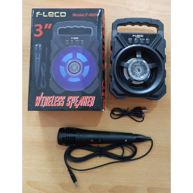 Speaker Bluetooth 5009 + Mic Fleco (ALAT KARAOKE)