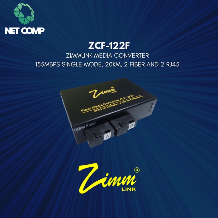 ZCF-122F Zimmlink Media Converter 2 Port FO 2 LAN
