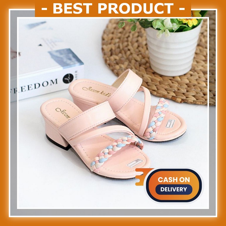 Sendal Anak Perempuan Sandal Pesta Jinjit Heels Pesta Sendal Princes Heals Kaca High Heels Hils Sand