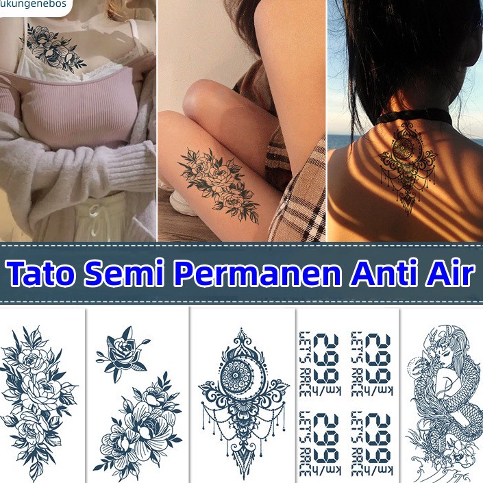 5.5 COD Stiker Tato Semi Permanen Tato Temporer Tahan Lama 15 Hari Tato  Waterproof  11cm*18cm