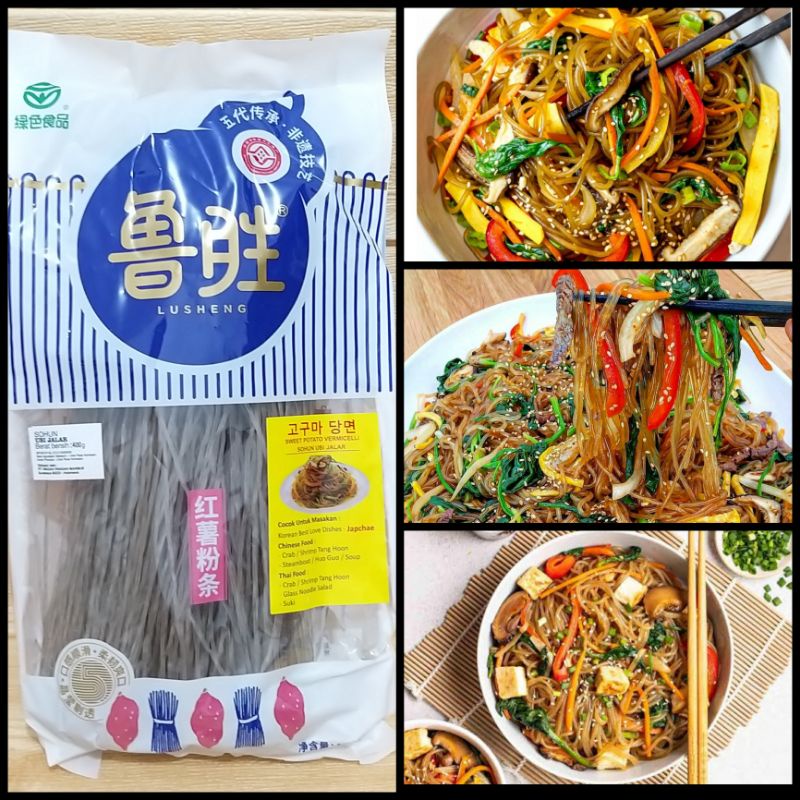 

✔MURAH Suun Ubi Jalar Japchae 400gr Fresh Pack / Mie Japchae Korea / Dangmyeon / Suun Japchae