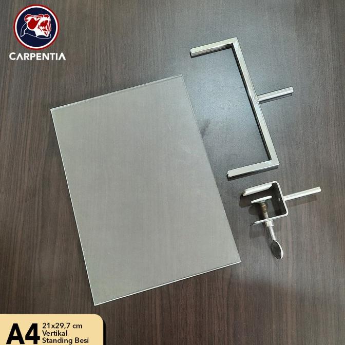 

Carpentia Display POP Akrilik A4 - Acrylic Besi Penjepit Harga Putar