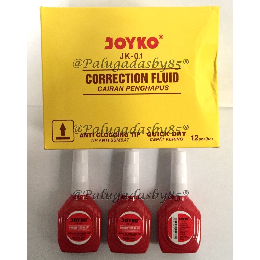 

Model baru Correction Fluid JOYKO JK-01 (1 Pak Isi 12 Pcs) / Correction Fluid Cairan Koreksi Penghapus Cair Joyko JK-01 / Correction Pen Joyko JK01 / Joyko JK 01 37