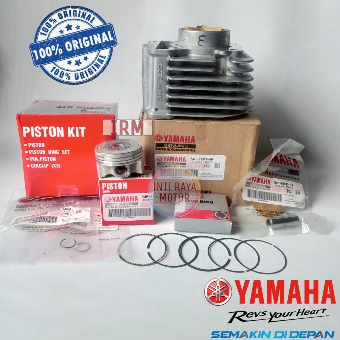 Piston Motor Blok Seher Block Piston Set Kit Komplit Mio J, Mio Gt 54P Asli Yamaha