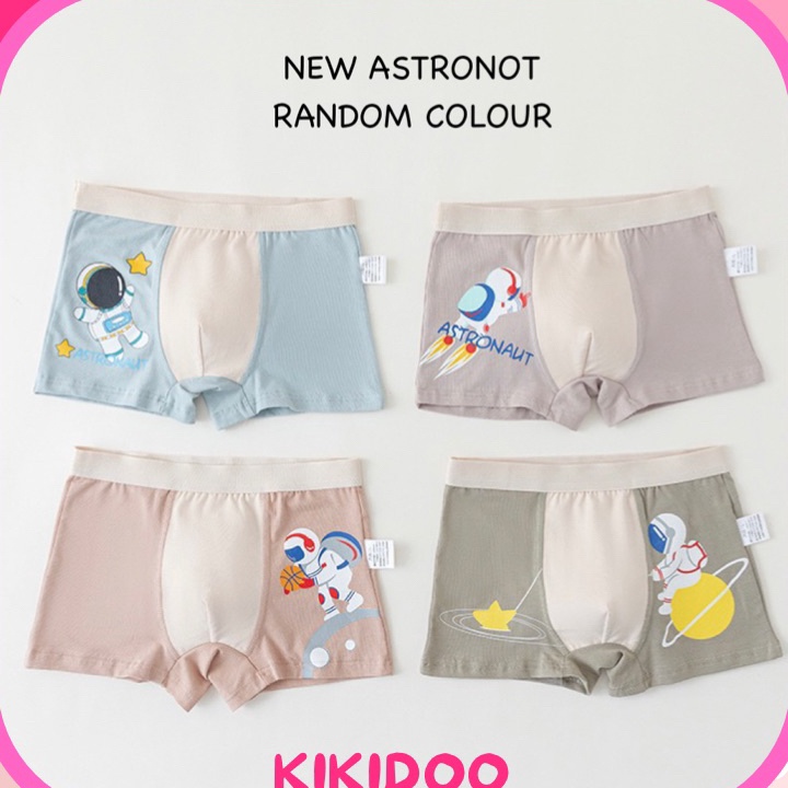 ズ DCLXVI 5627 Kikidoo Celana Dalam Anak Boxer Laki Laki Katun  Astronot BAL30 >XG34448< ♜