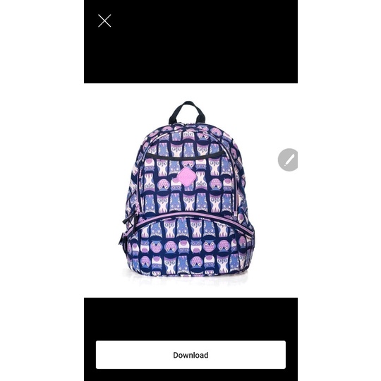 Okiedog Freckles Kangaroo Bag Owl Blue Pink Tas Bayi