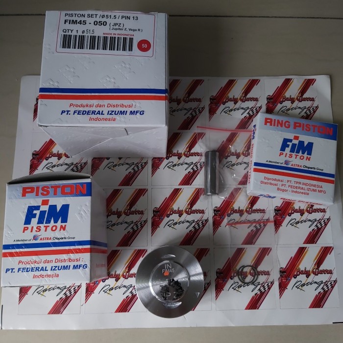 Terlaris Pistonku Piston Kit Fim 45 Jupiter Z Vega R 51 51.5 52 52.5 Pen 13 Mm Karbu