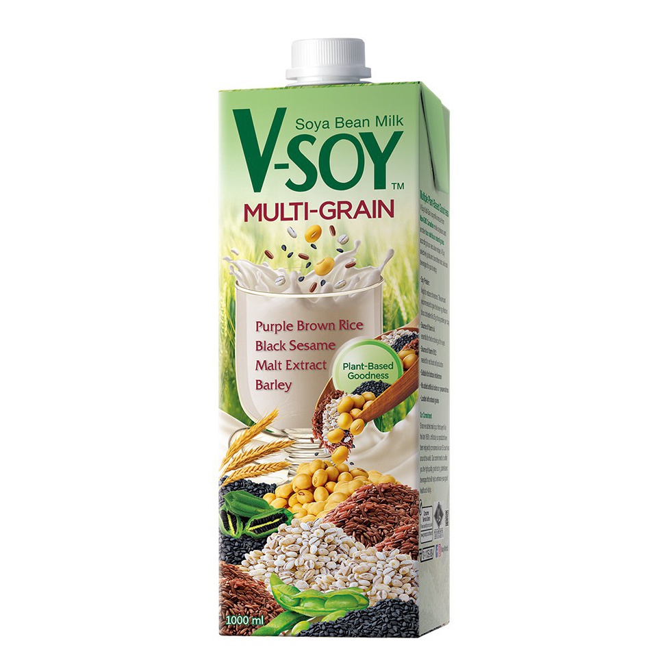 

⇞ V-Soy Susu Kedelai Multi Grain (VSoy Milk Non GMO) 1 L ⍈