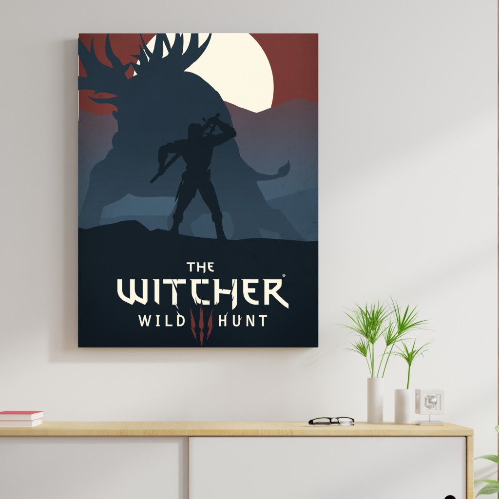 Poster kayu "The Witcher" Ukuran 20Cm x 30Cm