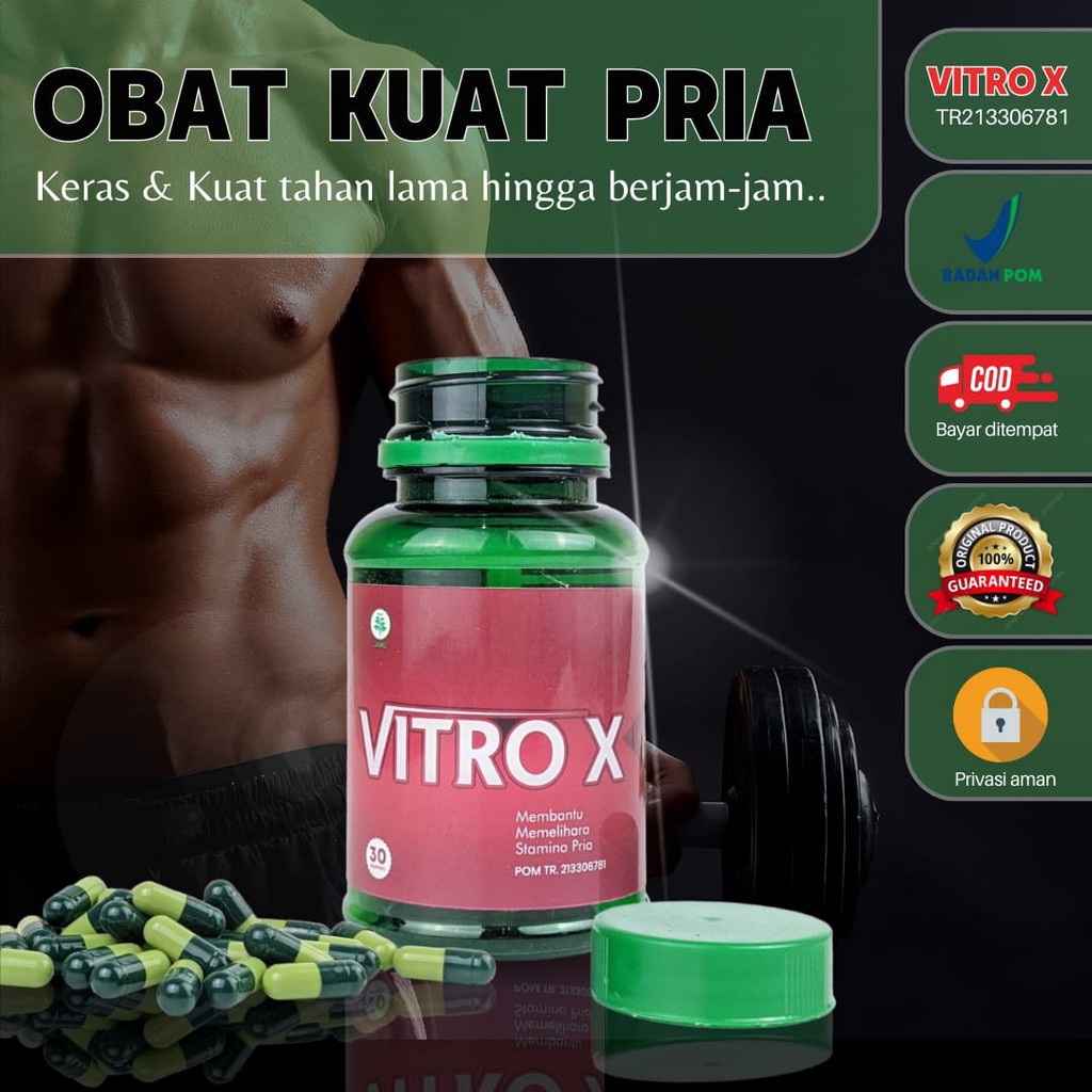 

(VITRO X KAPSUL) Obat Kuat Sehat Lelaki Peningkat Stamina Pria Tahan Lama Ampuh Herbal