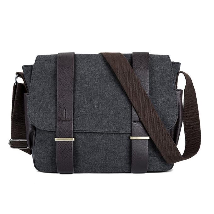Tas Selempang Pria Canvas Messenger Bag