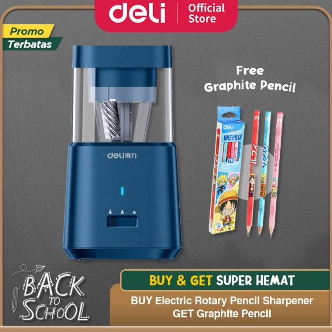 

Deli Electril Pencil Sharpener / Rautan Otomatis Dengan Baterai 71205